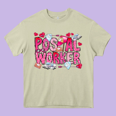 Postal Worker Heavy Core Tee Designed By Cowhidedigitalart
