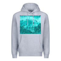 Heather Grey turquoise glitter Premium Hoodie - JahusDesignShop
