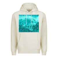 Oatmeal Heather turquoise glitter Premium Hoodie - JahusDesignShop
