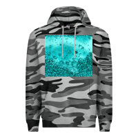 Slate Camo turquoise glitter Premium Hoodie - JahusDesignShop