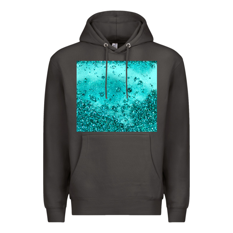 Turquoise Glitter Premium Hoodie by JahusDesignShop | Teevron