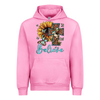 Fuchsia Pink believe leopard cross sunflower butterfly Urban Hoodie - JahusDesignShop