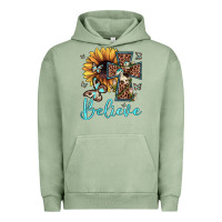 Pigment Oil Green believe leopard cross sunflower butterfly Urban Hoodie - JahusDesignShop