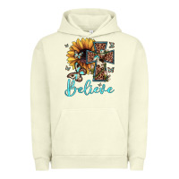 Pigment Pistachio believe leopard cross sunflower butterfly Urban Hoodie - JahusDesignShop
