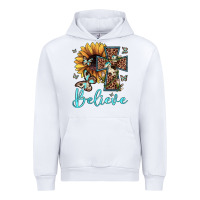 White believe leopard cross sunflower butterfly Urban Hoodie - JahusDesignShop