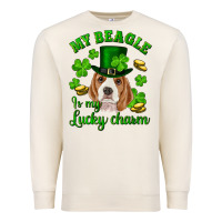 Sandshell st.patrick's day my beagle is my lucky charm Premium Sweatshirt - RanaPortraitStore