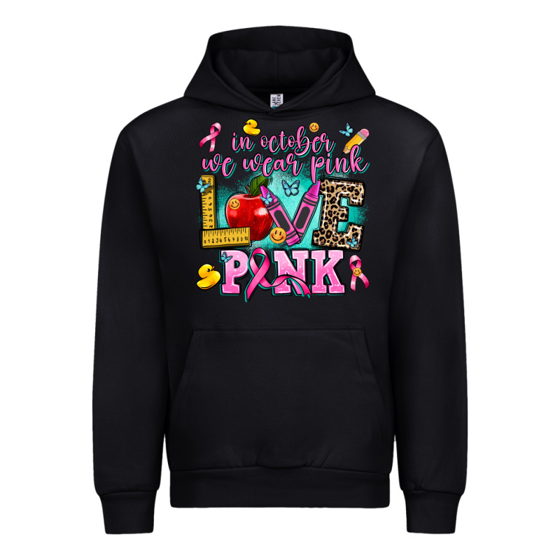 In October We Wear Pink Love Pink Urban Hoodie by AdoDesignShop | Teevron