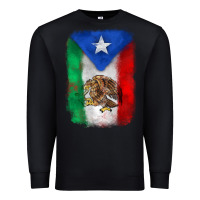Black mexico and puerto rico flag Premium Sweatshirt - Zillion Design Studio