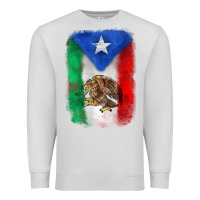 Dove Grey mexico and puerto rico flag Premium Sweatshirt - Zillion Design Studio