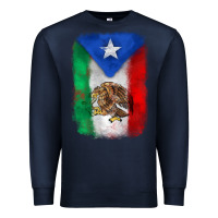 Navy mexico and puerto rico flag Premium Sweatshirt - Zillion Design Studio