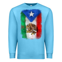 Ocean Blue mexico and puerto rico flag Premium Sweatshirt - Zillion Design Studio