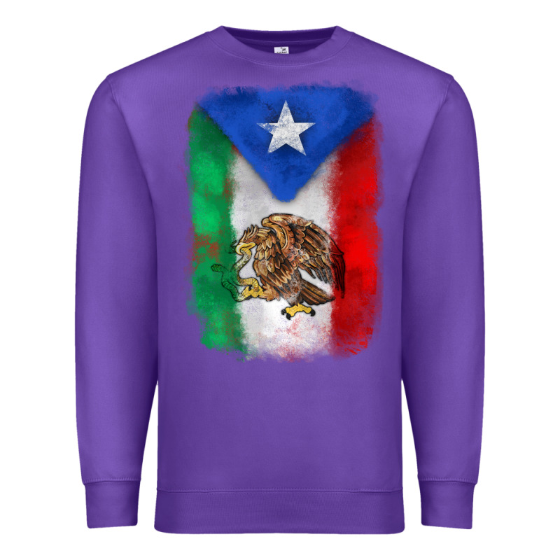 Mexico And Puerto Rico Flag Premium Sweatshirt by Zillion Design Studio | Teevron