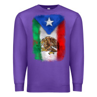 Purple mexico and puerto rico flag Premium Sweatshirt - Zillion Design Studio