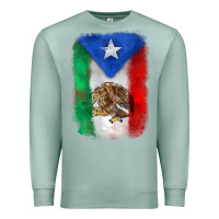 Seafoam mexico and puerto rico flag Premium Sweatshirt - Zillion Design Studio