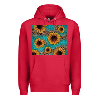 Cardinal sunflower turquoise glitter Premium Hoodie - JahusDesignShop