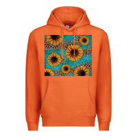 Carrot sunflower turquoise glitter Premium Hoodie - JahusDesignShop