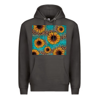 Smoke sunflower turquoise glitter Premium Hoodie - JahusDesignShop