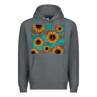 Rock sunflower turquoise glitter Premium Hoodie - JahusDesignShop