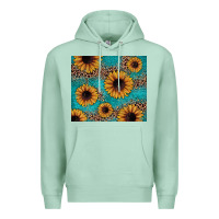 Seafoam sunflower turquoise glitter Premium Hoodie - JahusDesignShop
