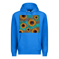 True Royal sunflower turquoise glitter Premium Hoodie - JahusDesignShop