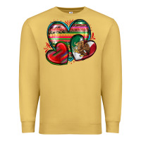 Antique Gold mexican hearts Premium Sweatshirt - Zillion Design Studio