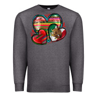 Charcoal Heather mexican hearts Premium Sweatshirt - Zillion Design Studio