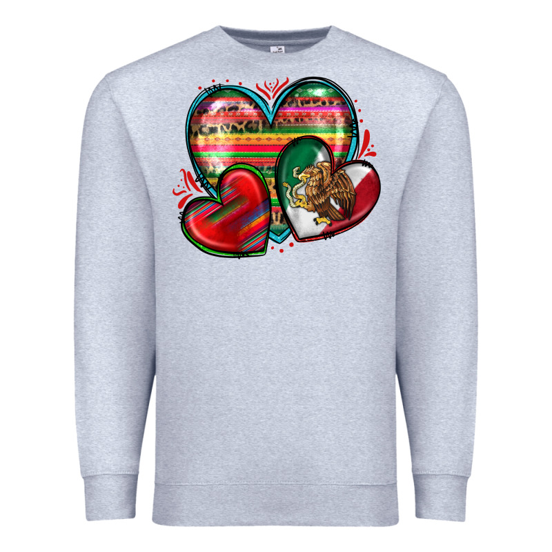 Mexican Hearts Premium Sweatshirt by Zillion Design Studio | Teevron