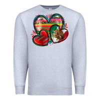 Heather Grey mexican hearts Premium Sweatshirt - Zillion Design Studio