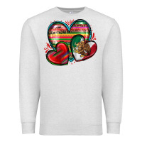 Oatmeal Heather mexican hearts Premium Sweatshirt - Zillion Design Studio