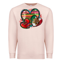 Pale Pink mexican hearts Premium Sweatshirt - Zillion Design Studio
