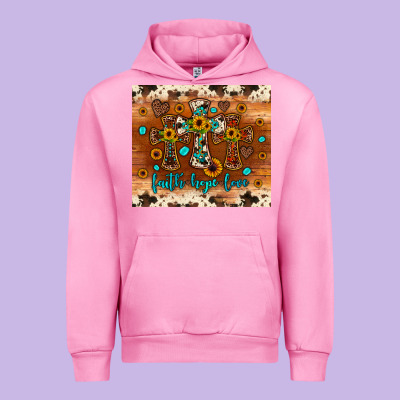 Faith Hope Love Cross Urban Hoodie Designed By Jahusdesignshop