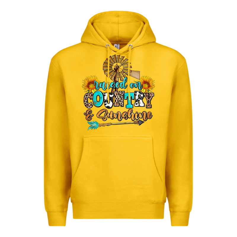 Raised On Country And Sunshine Premium Hoodie by AdoDesignShop | Teevron