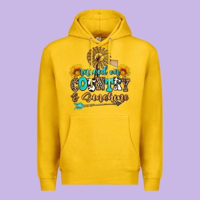 Raised On Country And Sunshine Premium Hoodie Designed By Adodesignshop
