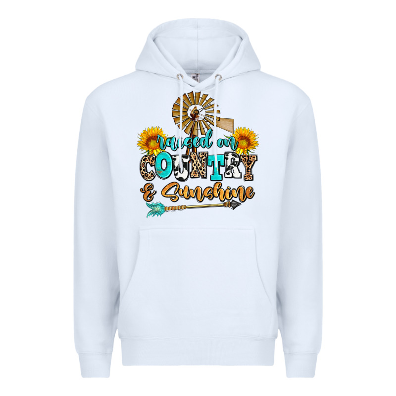 Raised On Country And Sunshine Premium Hoodie by AdoDesignShop | Teevron