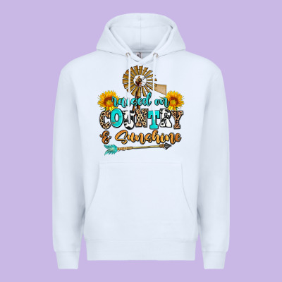 Raised On Country And Sunshine Premium Hoodie Designed By Adodesignshop