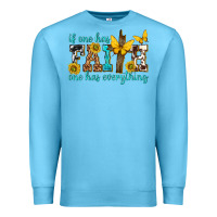 Ocean Blue if one has faith one has everything Premium Sweatshirt - texasbilliewilder