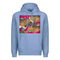 Colony Blue pink glitter leopard sunflower gemstone Premium Hoodie - JahusDesignShop