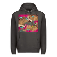Smoke pink glitter leopard sunflower gemstone Premium Hoodie - JahusDesignShop