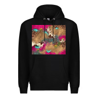 Black pink glitter leopard sunflower gemstone Premium Hoodie - JahusDesignShop