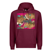 Burgundy pink glitter leopard sunflower gemstone Premium Hoodie - JahusDesignShop