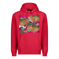 Cardinal pink glitter leopard sunflower gemstone Premium Hoodie - JahusDesignShop