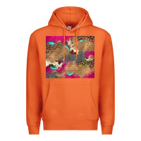Carrot pink glitter leopard sunflower gemstone Premium Hoodie - JahusDesignShop