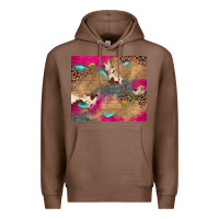 Chestnut pink glitter leopard sunflower gemstone Premium Hoodie - JahusDesignShop