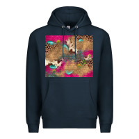 Navy pink glitter leopard sunflower gemstone Premium Hoodie - JahusDesignShop