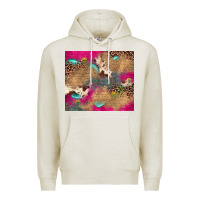 Oatmeal Heather pink glitter leopard sunflower gemstone Premium Hoodie - JahusDesignShop