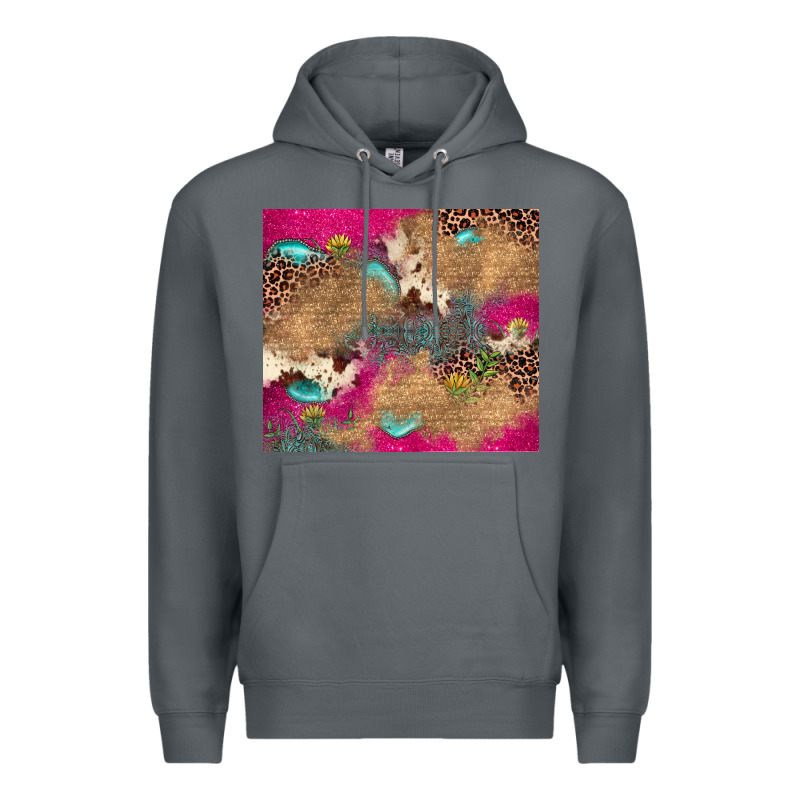 Pink Glitter Leopard Sunflower Gemstone Premium Hoodie by JahusDesignShop | Teevron