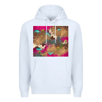 White pink glitter leopard sunflower gemstone Premium Hoodie - JahusDesignShop