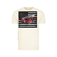 Vintage Arctic thin red line American flag fire truck Vintage Tee - Artiststas