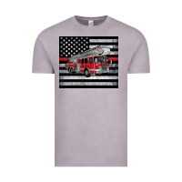 Vintage Zinc thin red line American flag fire truck Vintage Tee - Artiststas