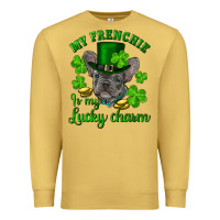 Antique Gold st.patrick's day my french bulldog is my lucky charm Premium Sweatshirt - RanaPortraitStore